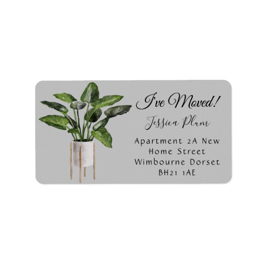 Modern ik heb Adres Label verplaatst (Voorkant)