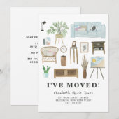 Modern ik heb Boho Home Decor Budget Moving Aankondiging (Voorkant / Achterkant)