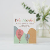 Modern ik heb Boho New Address Moving Aankondigingskaart (Staand voorkant)
