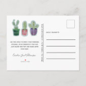 Modern, ik heb Cactus Announcement verplaatst Aankondigingskaart (Achterkant)