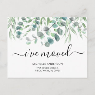 Modern ik heb de botanische beweging Eucalyptus ve Aankondigingskaart