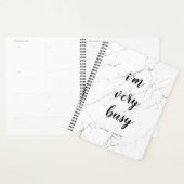 Modern "Ik heb het erg druk" Marble Stone geperson Planner (Display)