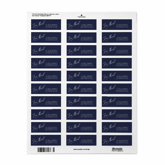 Modern ik heb Return Address Label verplaatst (Full Sheet)