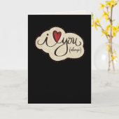 Modern Ik hou van je altijd zwart echtgenoot echtg Kaart (Gele Bloem)