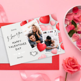 Modern Ik hou van je Foto Vakantie Kaart