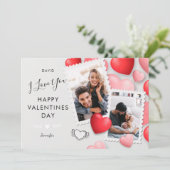 Modern Ik hou van je Foto Vakantie Kaart (Staand voorkant)