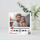 Modern Ik hou van je, je liedje Valentijnsdag foto Feestdagenkaart (Staand voorkant)