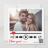 Modern Ik hou van je, je liedje Valentijnsdag foto Feestdagenkaart (Voorkant)