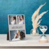 Modern ik hou van je mama | 3 Foto-collage Plaque Fotoplaat (Zijkant)