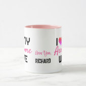 Modern Ik hou van mijn Geweldige vrouw Valentijnsd Mok (Midden)