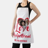 Modern ik hou van mijn Vriendin | Hartfoto Schort (Insitu)