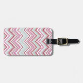 Modern Ikat Chevron Stripe geometrisch Abstract Bagagelabel (Voorkant horizontaal)