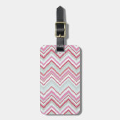 Modern Ikat Chevron Stripe geometrisch Abstract Bagagelabel (Voorkant verticaal)