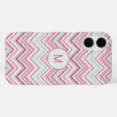 Modern Ikat Chevron Stripe Monogram Initiaal Case-Mate iPhone Case (Achterkant (horizontaal))