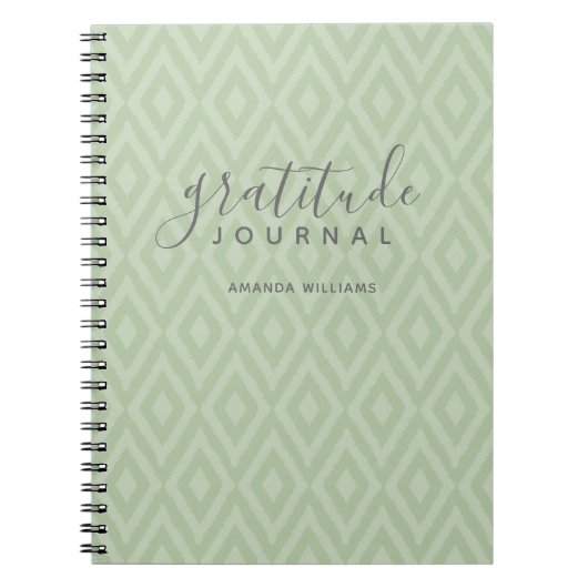 Modern Ikat Pattern Gratitude Journal CHOOSE COLOR Notitieboek (Voorkant)