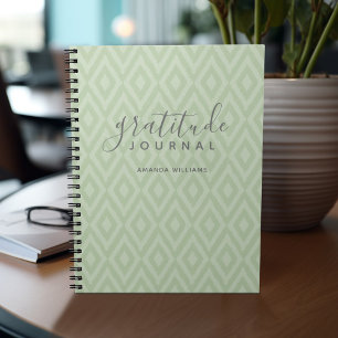 Modern Ikat Pattern Gratitude Journal CHOOSE COLOR Notitieboek