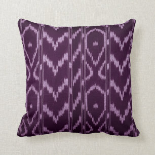Modern Ikat Tribal Chevron   paars lila Kussen