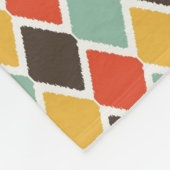 Modern ikat tribal mode patroon fleece deken (Hoek)