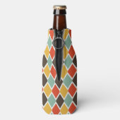 Modern ikat tribal mode patroon flesjeskoeler (Fles Achterkant)