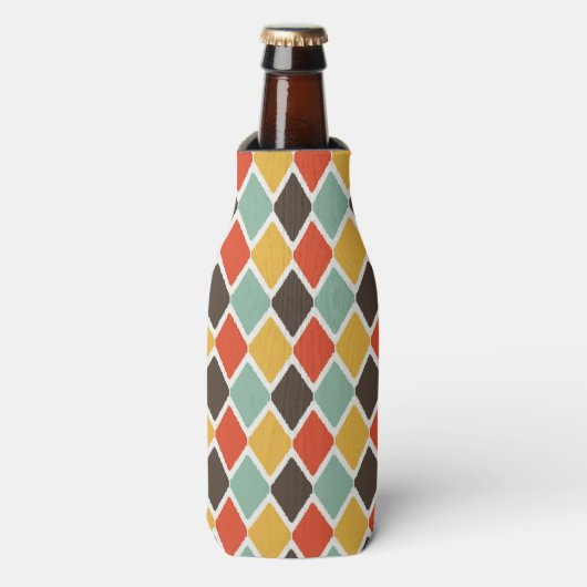 Modern ikat tribal mode patroon flesjeskoeler (Fles Voorkant)