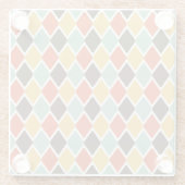 Modern ikat tribal mode patroon glazen onderzetter (Achterkant)