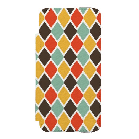 Modern ikat tribal mode patroon incipio iPhone portemonnee hoesje (Voorkant Agenda)