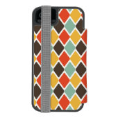 Modern ikat tribal mode patroon incipio iPhone portemonnee hoesje (Agenda Achterkant)