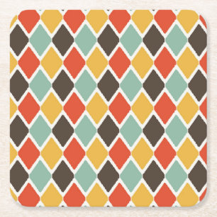 Modern ikat tribal mode patroon kartonnen onderzetters
