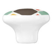 Modern ikat tribal mode patroon keramische knop (Zijkant)