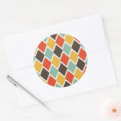 Modern ikat tribal mode patroon ronde sticker (Envelop)