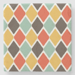 Modern ikat tribal mode patroon stenen onderzetter