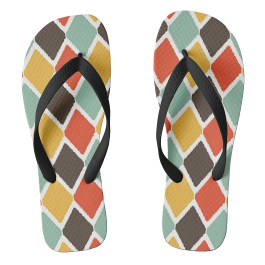 Modern ikat tribal mode patroon teenslippers (Voetbed)