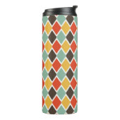 Modern ikat tribal mode patroon thermosbeker (Gedraaid links)