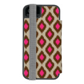 Modern ikatpatroon incipio iPhone portemonnee hoesje (Agenda Achterkant)