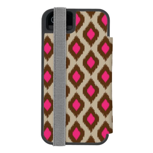 Modern ikatpatroon incipio iPhone portemonnee hoesje (Agenda Achterkant)