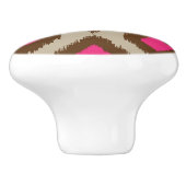 Modern ikatpatroon keramische knop (Zijkant)