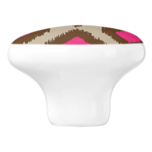 Modern ikatpatroon keramische knop (Zijkant)