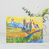 Modern Impressionist Art Summer Provence Scenery Feestdagenkaart (Staand voorkant)