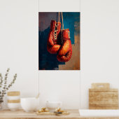 Modern Impressionist Boxing Gloves Strength Poster (Keuken)