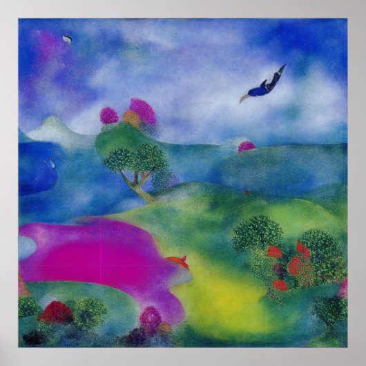 Modern Impressionist Pasture van het Zee Poster (Voorkant)