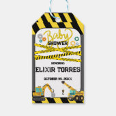 Modern in aanbouw Baby shower Cadeaulabel (Voorkant)