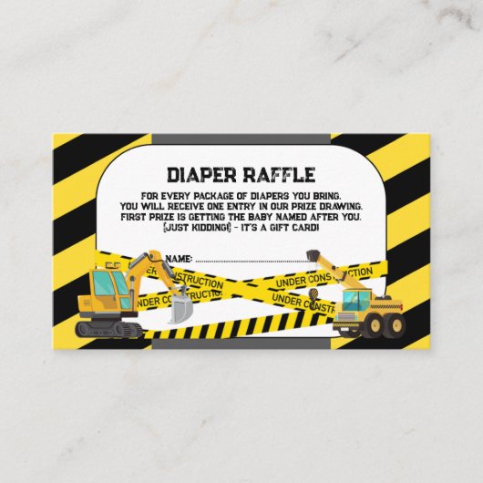 Modern in aanbouw Baby shower Informatiekaartje (Voorkant)