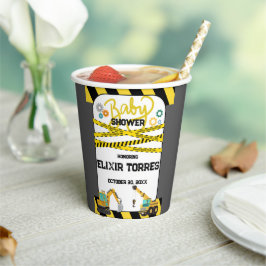 Modern in aanbouw Baby shower Papieren Bekers