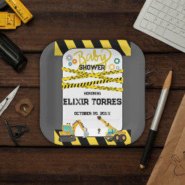 Modern in aanbouw Baby shower Papieren Bordje