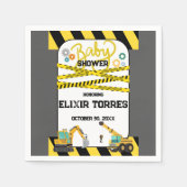 Modern in aanbouw Baby shower Servet (Voorkant)