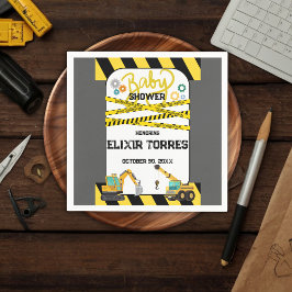 Modern in aanbouw Baby shower Servet