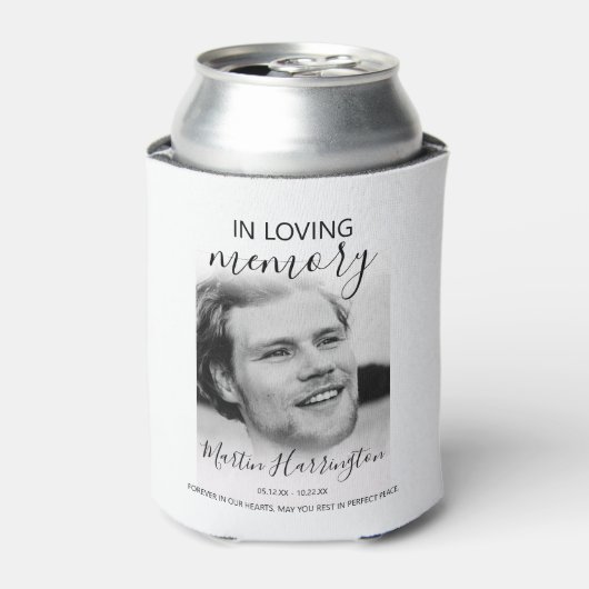 Modern in het afspelen van geheugenfoto blikjeskoeler (Blikje Voorkant)