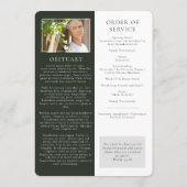 Modern in het houden van het Programma van de begr Programmakaart (Achterkant)