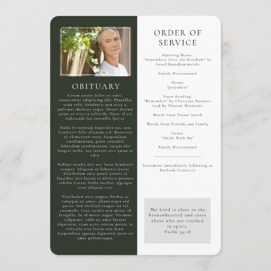 Modern in het houden van het Programma van de begr Programmakaart (Achterkant)