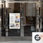 Modern in het liefhebben van geheugen 4 Foto begra Raamsticker (Kantoordeur)